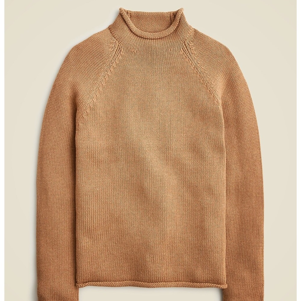 J. Crew Men's Camel Rollneck Sweater
